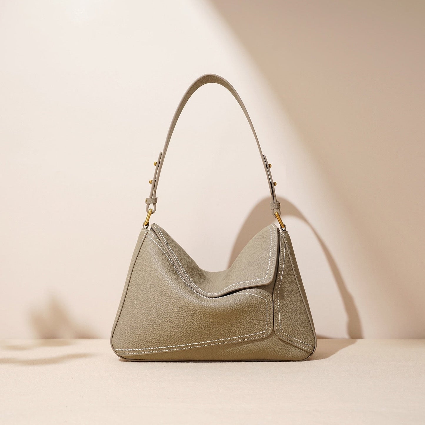 Exquisite Genuine Leather Geometric Crossbody Bag for the Modern Woman