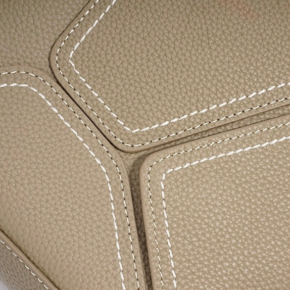 Exquisite Genuine Leather Geometric Crossbody Bag for the Modern Woman