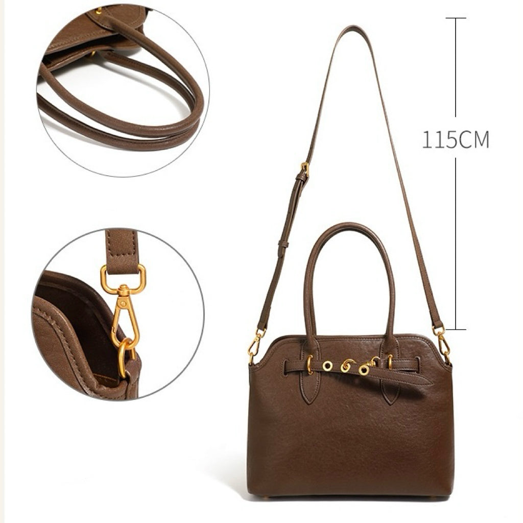 Vintage Grain Leather Tote Bag - Timeless Elegance Redefined