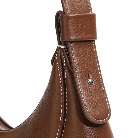 Niche Crescent Vintage Leather Shoulder Crossbody Bag