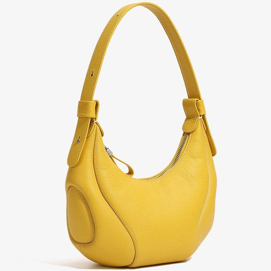 Niche Crescent Vintage Leather Shoulder Crossbody Bag