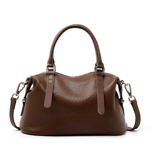 Vintage Top Grain Leather Crossbody Handbag
