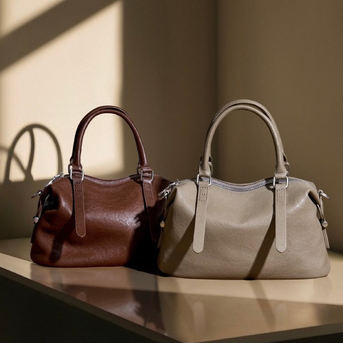 Vintage Top Grain Leather Crossbody Handbag