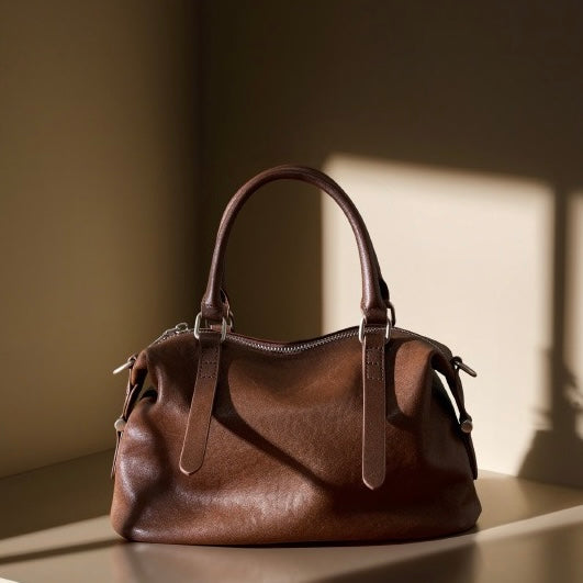 Vintage Top Grain Leather Crossbody Handbag