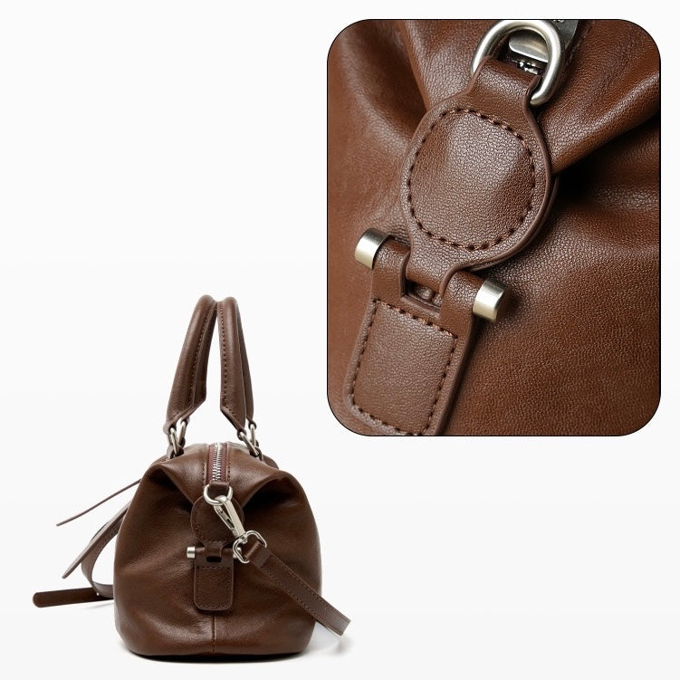 Vintage Top Grain Leather Crossbody Handbag
