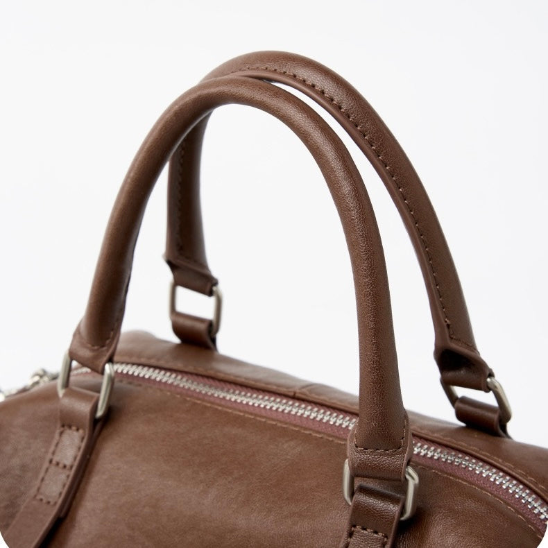 Vintage Top Grain Leather Crossbody Handbag