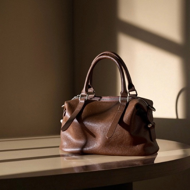 Vintage Top Grain Leather Crossbody Handbag