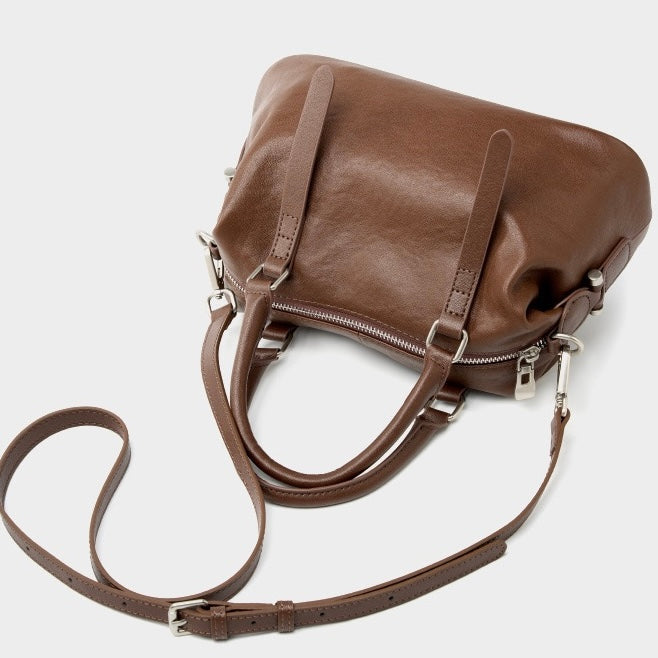 Vintage Top Grain Leather Crossbody Handbag
