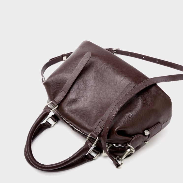 Vintage Top Grain Leather Crossbody Handbag