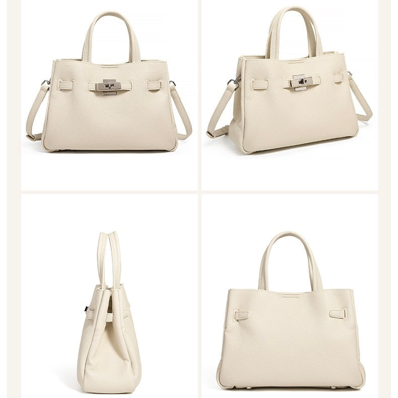 Elegant Pebble Genuine Leather Crossbody Bag for Women