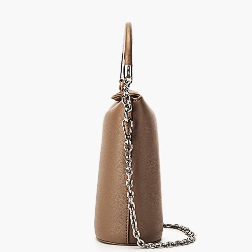 Genuine Leather Mini Bucket Crossbody Bag