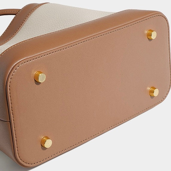 Women's Premium Leather Luxury Crossbody Bucket Bag