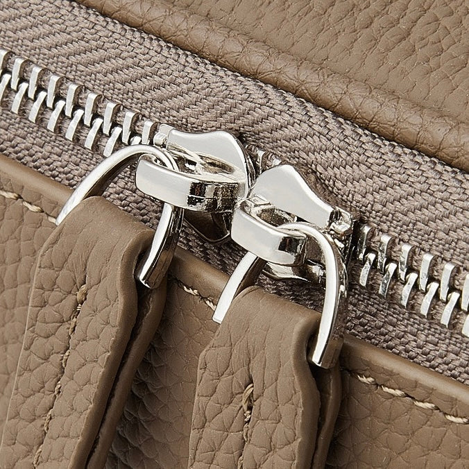 Genuine Leather Luxury Multi-Compartment Cosmetic Bag