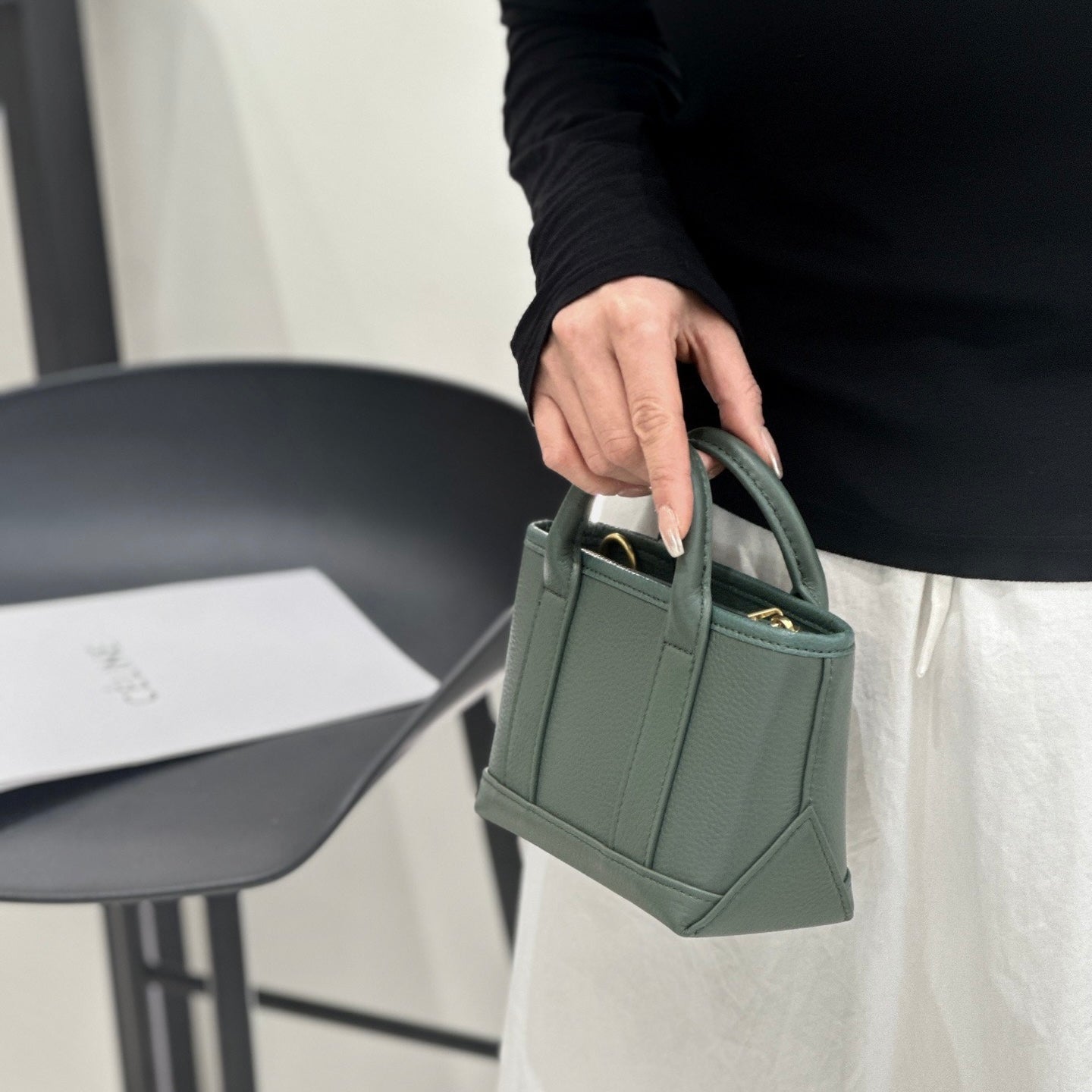 Exquisite Genuine Cowhide Mini Basket Handheld Crossbody Bag