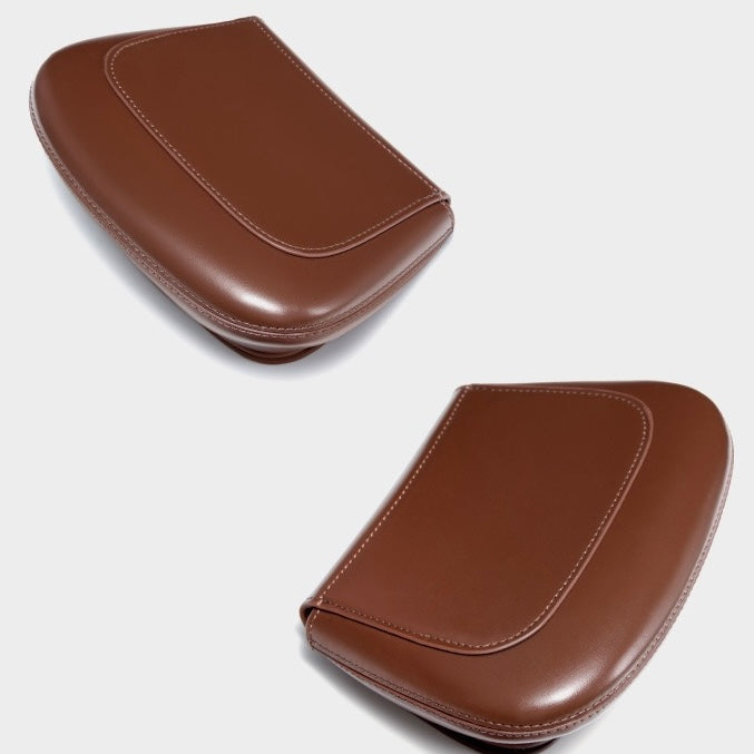 Chic Genuine Leather Crossbody Saddle Bucket Bag