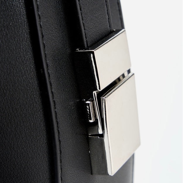 Elegant Minimalist Genuine Leather Crescent Shoulder Handbag