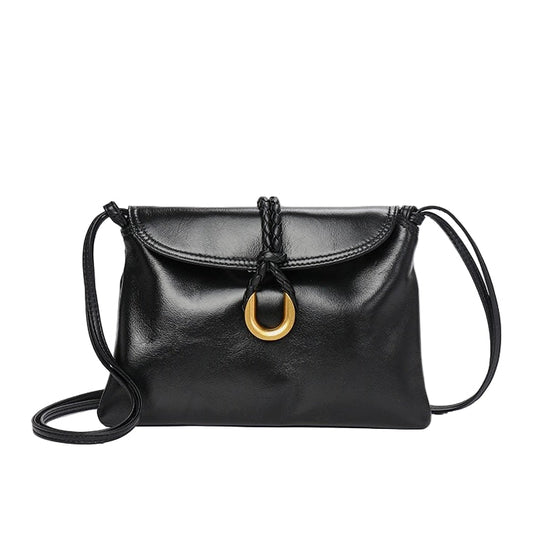 Elegant Braided Leather Crossbody Bag