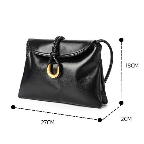 Elegant Braided Leather Crossbody Bag