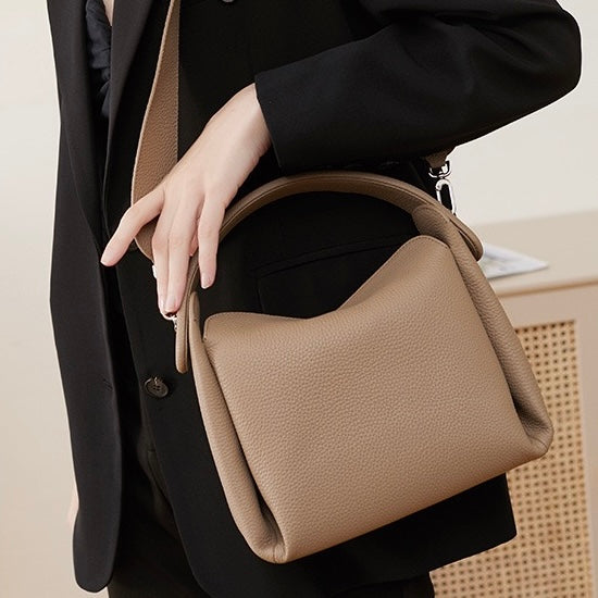 Timeless Elegance Genuine Leather Cigarette Box Shoulder Bag