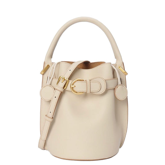 Exquisite Mini Bucket Crossbody Handbag in Genuine Leather