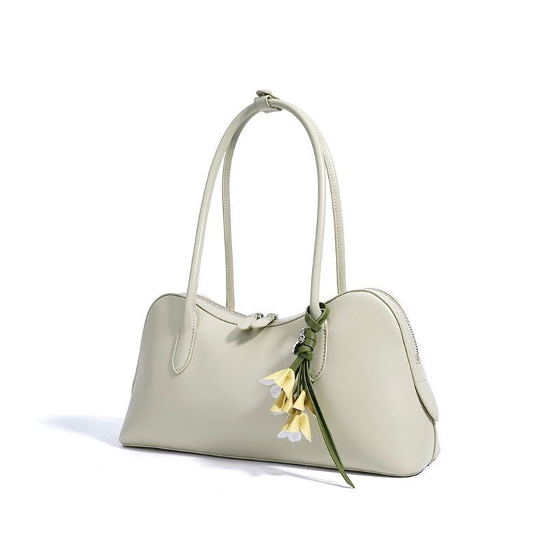 Elegant Versatile Large Capacity Cowhide Shoulder Bag