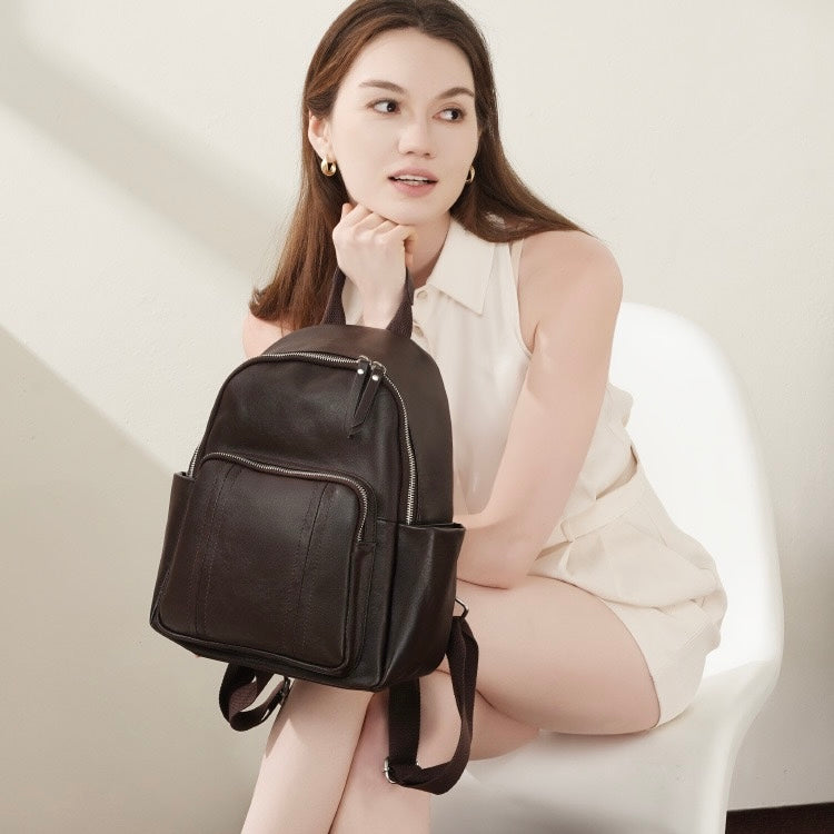 Chic Genuine Leather Multifunctional Backpack for Modern Women