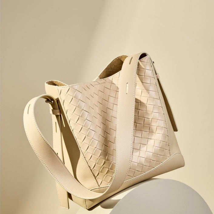 Exquisite Handwoven Cowhide Crossbody and Shoulder Bag