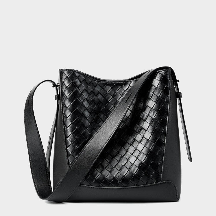 Exquisite Handwoven Cowhide Crossbody and Shoulder Bag