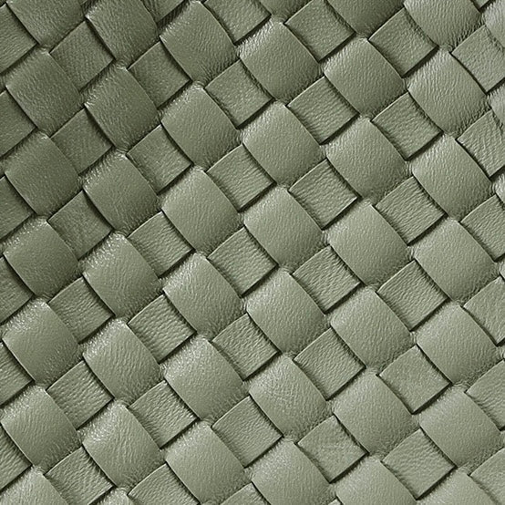 Genuine Sheepskin Retro Woven Bucket Bag for Women