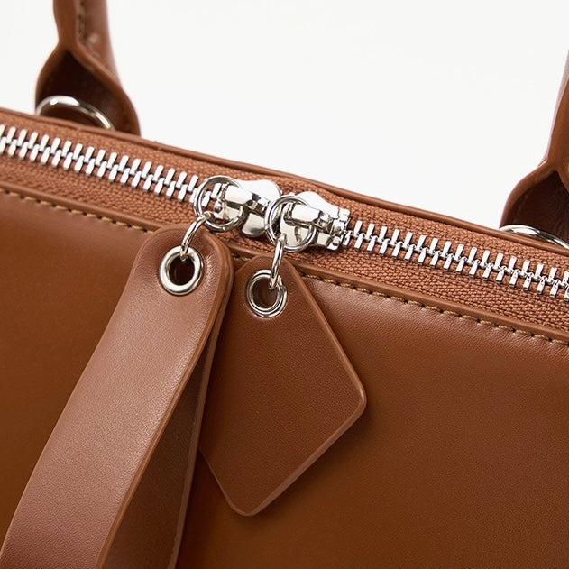 Chic French Inspired Genuine Leather Crossbody Bag