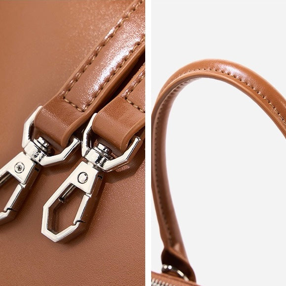 Chic French Inspired Genuine Leather Crossbody Bag