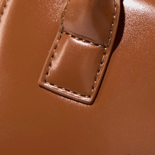 Chic French Inspired Genuine Leather Crossbody Bag