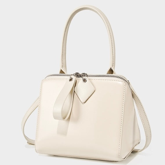 Chic French Inspired Genuine Leather Crossbody Bag