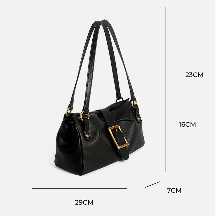 Genuine Leather Baguette Bag – Spring 2025 Collection for Timeless Elegance