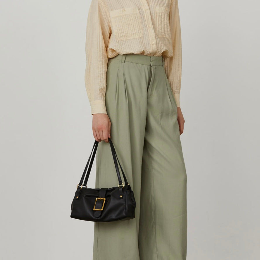 Genuine Leather Baguette Bag – Spring 2025 Collection for Timeless Elegance