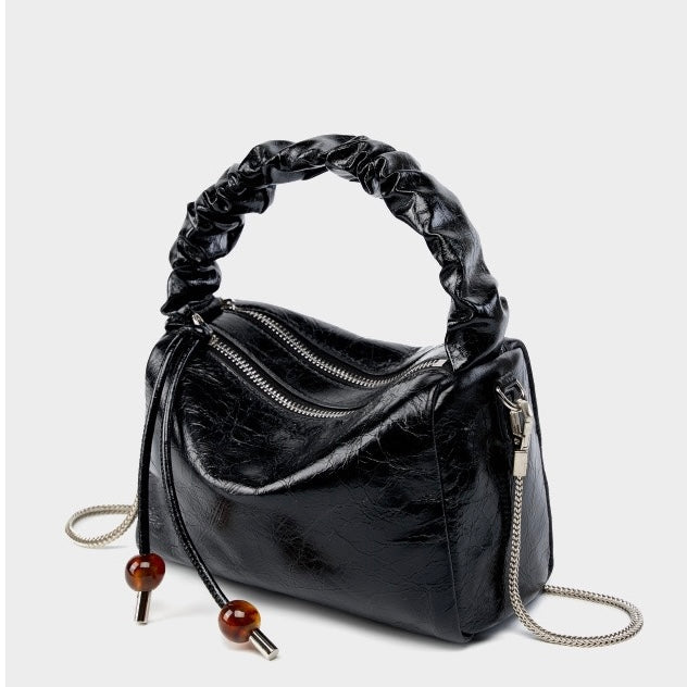 Beaded Leather Bento Box Crossbody Bag