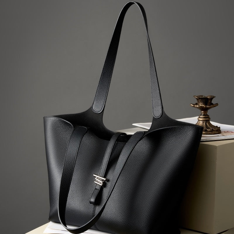 2025 Luxe Genuine Leather Commuter Tote Bag