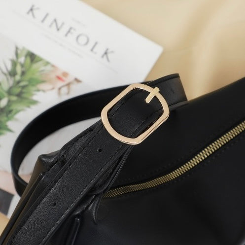 Women's Luxe Leather Underarm Bag - Elegant Crossbody for Spring/Summer