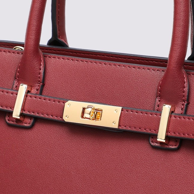 Elegant Large Capacity Genuine Leather Tote Bag for Women
