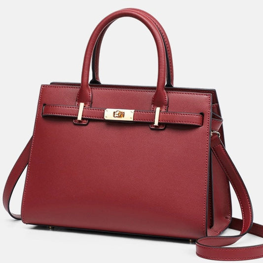 Elegant Large Capacity Genuine Leather Tote Bag for Women