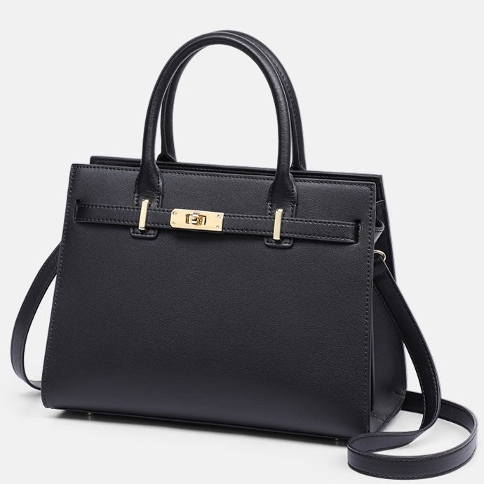 Elegant Large Capacity Genuine Leather Tote Bag for Women