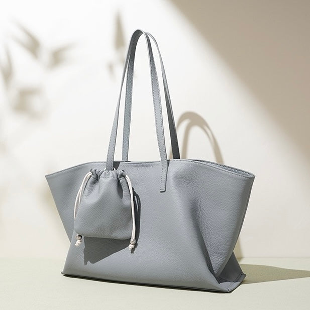 Elegant Women's Genuine Leather Parent-Child Tote Bag