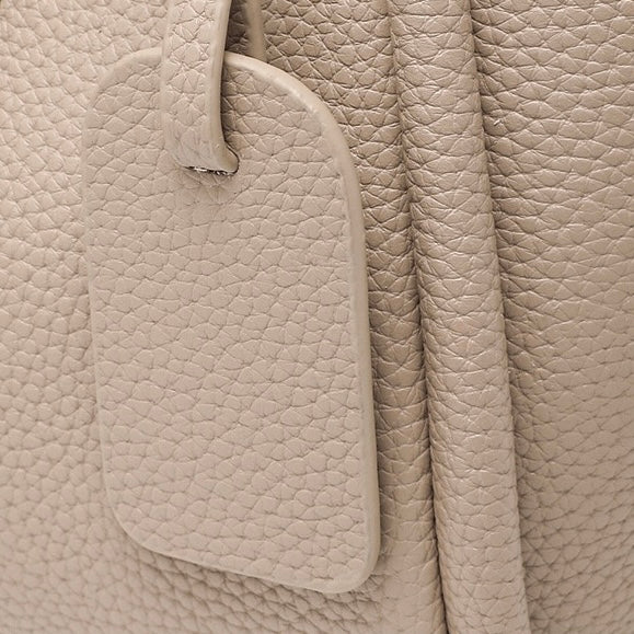 Elegant Genuine Leather Petite Basket Top Handle Bag