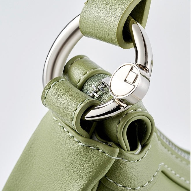 Luxury Handwoven Cowhide Crescent Moon Crossbody Bag