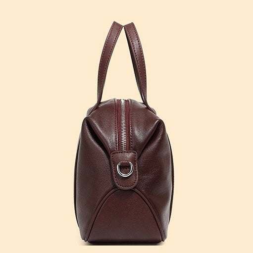 Women’s Luxury Genuine Leather Boston Pillow Bag