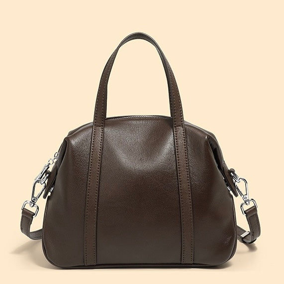 Women’s Luxury Genuine Leather Boston Pillow Bag