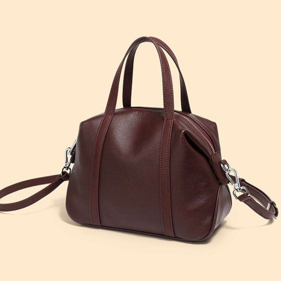 Women’s Luxury Genuine Leather Boston Pillow Bag
