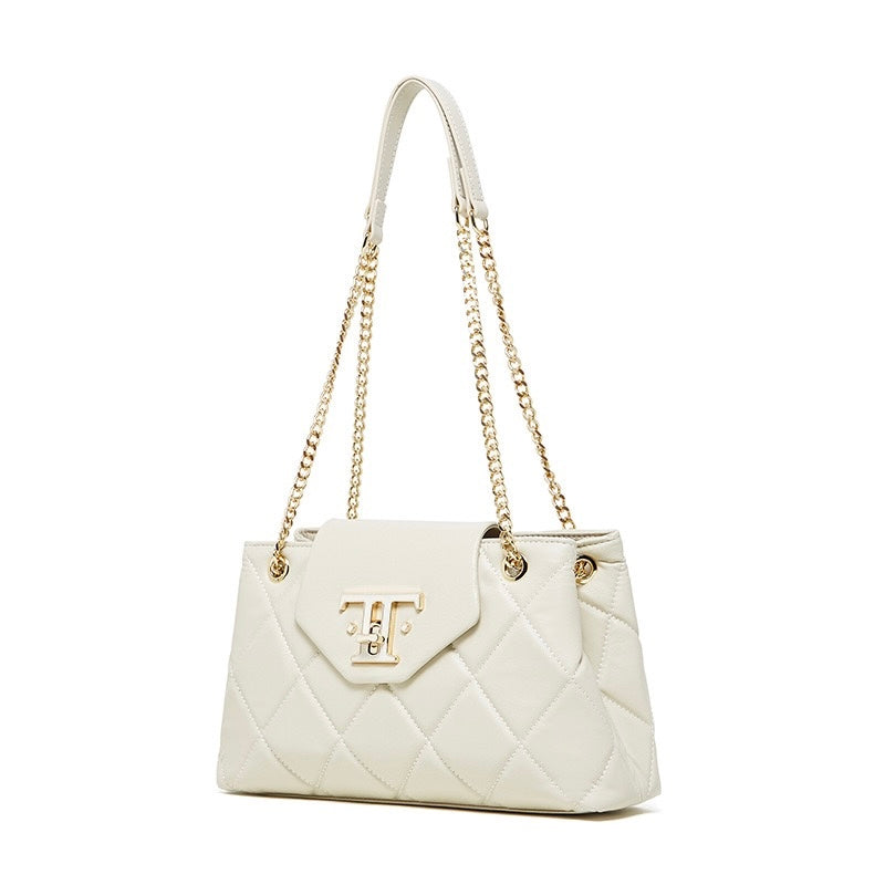 Chic Genuine Leather Chain Shoulder Crossbody Bag for Effortless Elegance