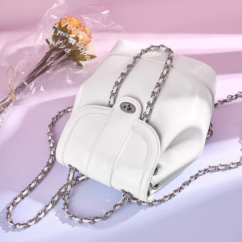 Chic Inspired Genuine Cowhide Luxurious Backpack for Women