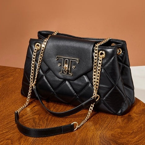 Chic Genuine Leather Chain Shoulder Crossbody Bag for Effortless Elegance